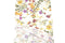 Purple and Yellow on Cream Floral Knit Jersey Fabric 2.5 yards PDK00695